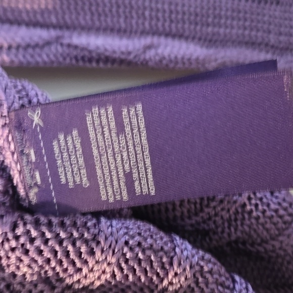 Ralph Lauren Purple Collection Cable Knit Sweater - Women's Lightweight Crewneck - Picture 5 of 7